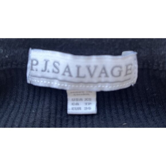 P.J. Salvage XS Black Ribbed Relaxed Fit Tank Top - Picture 4 of 4